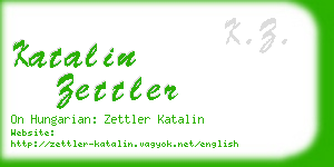 katalin zettler business card